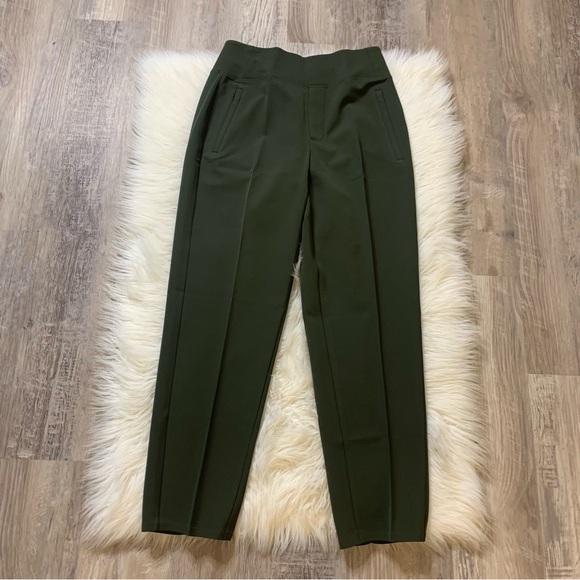 Athleta Green Slim Straight Crop Stretch Pants - Picture 1 of 6